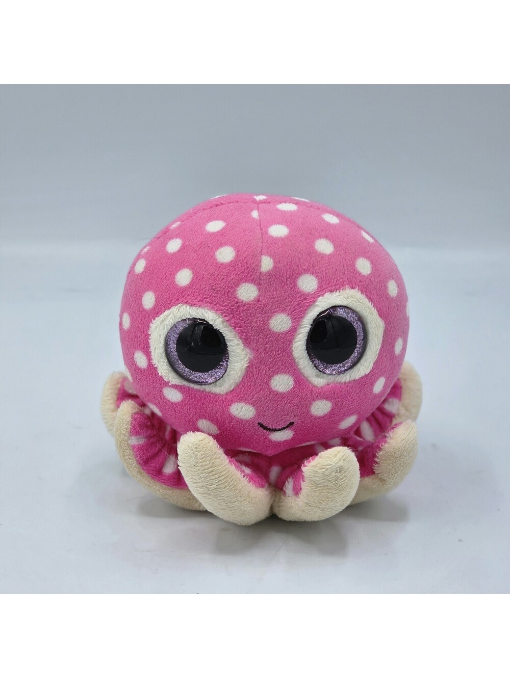 Ty Beanie Baby Ollie Pink Octopus Big Glitter Eyes Plush Stuffed Toy With Tag